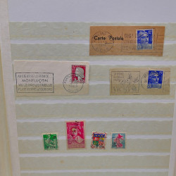Lot massif de timbres de France oblitérés en 12 albums.