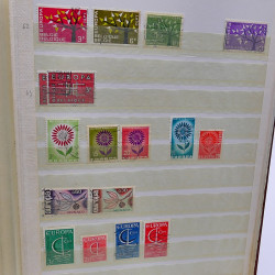 Lot massif de timbres de France oblitérés en 12 albums.