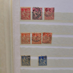 Lot massif de timbres de France oblitérés en 12 albums.