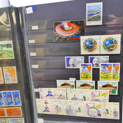 Lot massif de timbres de France oblitérés en 12 albums.