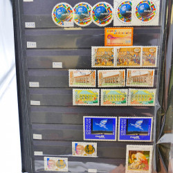 Lot massif de timbres de France oblitérés en 12 albums.