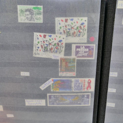 Lot massif de timbres de France oblitérés en 12 albums.