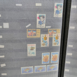 Lot massif de timbres de France oblitérés en 12 albums.