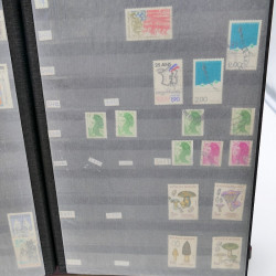 Lot massif de timbres de France oblitérés en 12 albums.