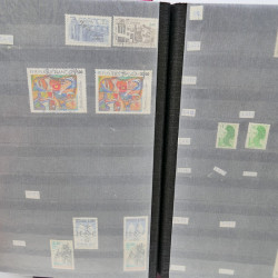 Lot massif de timbres de France oblitérés en 12 albums.