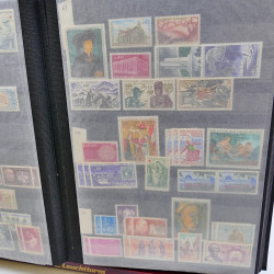 Lot massif de timbres de France oblitérés en 12 albums.