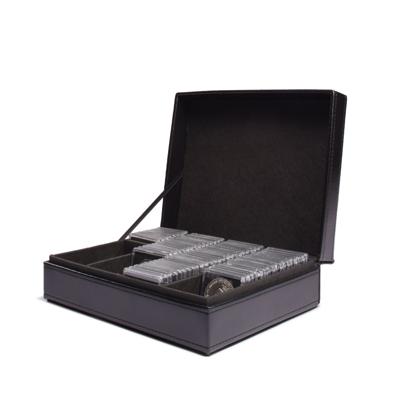 Coffret noir pour 100 capsules Quadrum Leuchtturm.