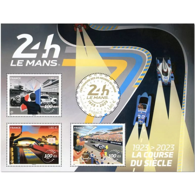 Feuillet de 4 timbres Centenaire des 24h du Mans N°F5682 neuf**.