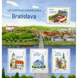 Feuillet de 4 timbres Capitales Européennes Bratislava N°F5676 neuf**.