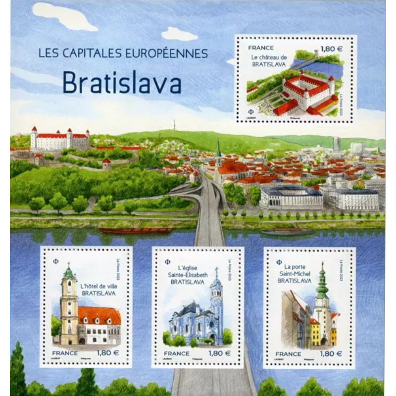 Feuillet de 4 timbres Capitales Européennes Bratislava N°F5676 neuf**.