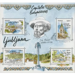 Feuillet de 4 timbres Capitales Européennes Ljubljana N°F5569 neuf**.