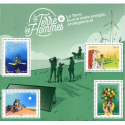 Feuillet de 4 timbres La Terre et les Hommes N°F5619 neuf**.