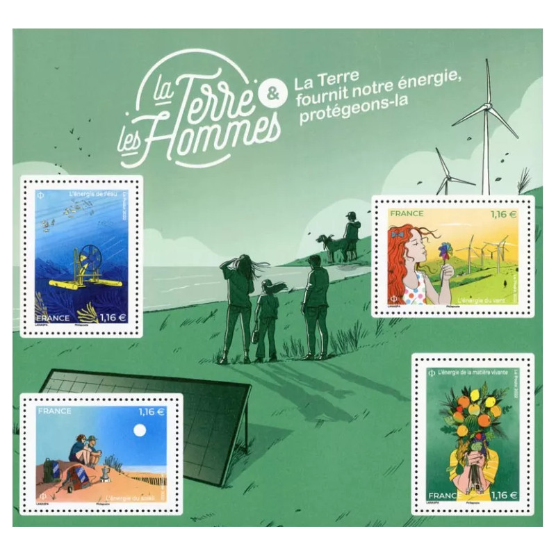 Feuillet de 4 timbres La Terre et les Hommes N°F5619 neuf**.