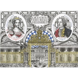 Feuillet de 2 timbres Marie Leszczynska - Louis XV N°F5640 neuf**.