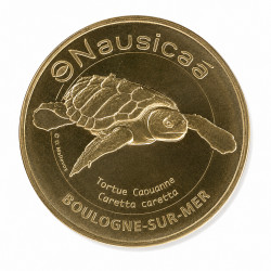 Médaille Souvenir Nausicaá – Tortue Caretta caretta – Boulogne-sur-Mer – 2023 – Monnaie de Paris.