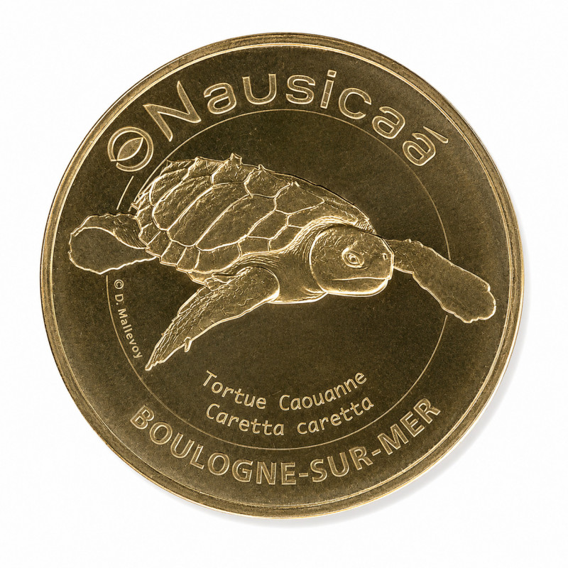 Médaille Souvenir Nausicaá – Tortue Caretta caretta – Boulogne-sur-Mer – 2023 – Monnaie de Paris.