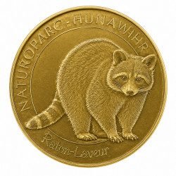 Médaille Souvenir Raton Laveur – Naturoparc Hunawihr – 2019 – Monnaie de Paris.