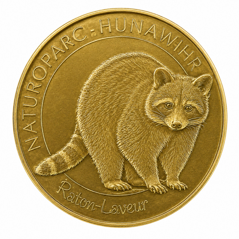 Médaille Souvenir Raton Laveur – Naturoparc Hunawihr – 2019 – Monnaie de Paris.