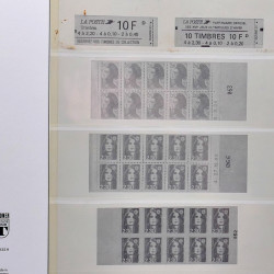 Reliure Lindner avec feuilles préimprimées France 1989-1993.