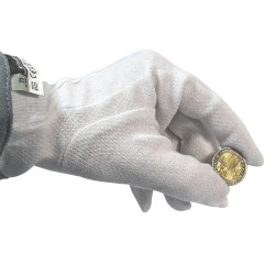 Gants numismatiques en coton avec points vinyle, taille 11.
