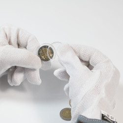 Gants numismatiques en coton avec points vinyle, taille 11.
