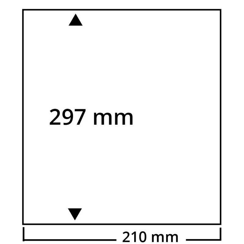 Feuilles neutres Safe blanc sans perforations, format A4.