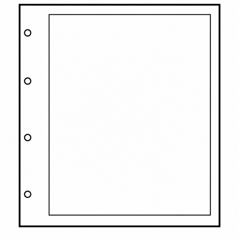 Feuilles en carton blanc avec cadre noir pour albums Compact A4 Safe.