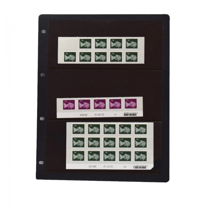 Feuilles Clipfix compact A4 Safe à 3 bandes pour carnets de timbres.