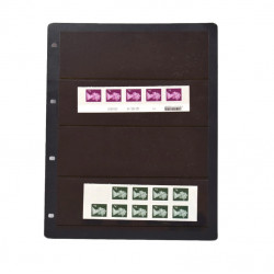 Feuilles Clipfix compact A4 Safe à 4 bandes pour timbres-poste.