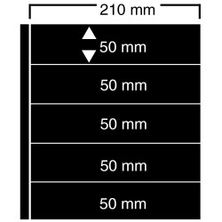 Feuilles Clipfix compact A4 Safe à 5 bandes pour timbres-poste.