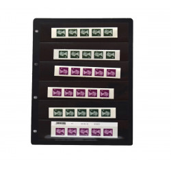 Feuilles Clipfix compact A4 Safe à 6 bandes pour timbres-poste.