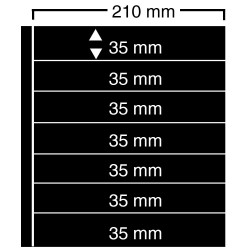 Feuilles Clipfix compact A4 Safe à 7 bandes pour timbres-poste.