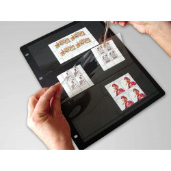 Feuilles Clipfix compact A4 Safe à 8 bandes pour timbres-poste.