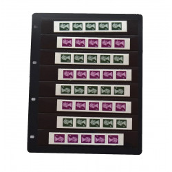 Feuilles Clipfix compact A4 Safe à 8 bandes pour timbres-poste.