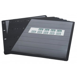Feuilles Clipfix compact A4 Safe à 8 bandes pour timbres-poste.