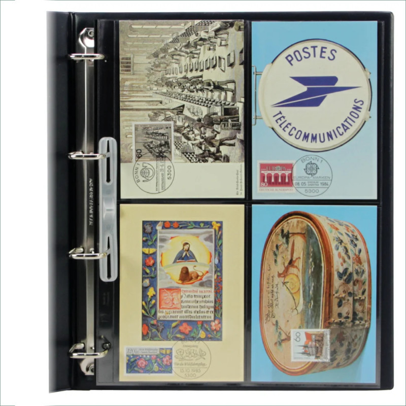 Feuilles compact A4 Safe à 4 poches pour cartes postales.