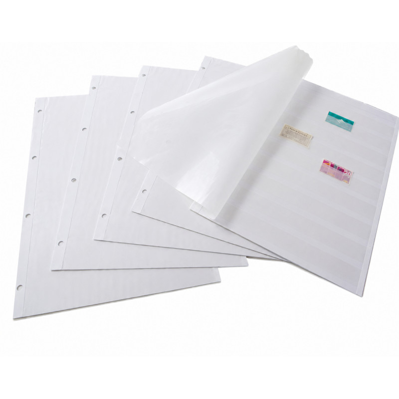 Feuilles blanches à 9 bandes pour timbres-poste.