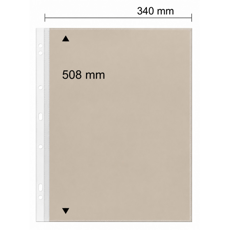 Feuilles spéciales Jumbo Safe fond sable sans division pour documents grands formats.