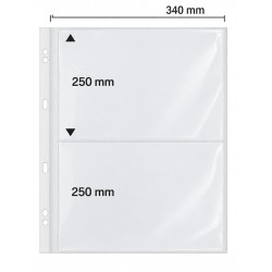 Feuilles spéciales Jumbo Safe transparentes à 2 poches pour documents grands formats.