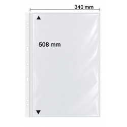 Feuilles spéciales Jumbo Safe transparentes sans division pour documents grands formats.