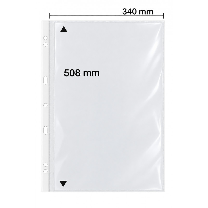 Feuilles spéciales Jumbo Safe transparentes sans division pour documents grands formats.
