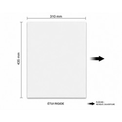 Etui rigide en plastique 310 x 435 mm DIN A3 - paquet de 10.