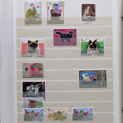 Lot de timbres France et Monde à trier en un carton en bois.