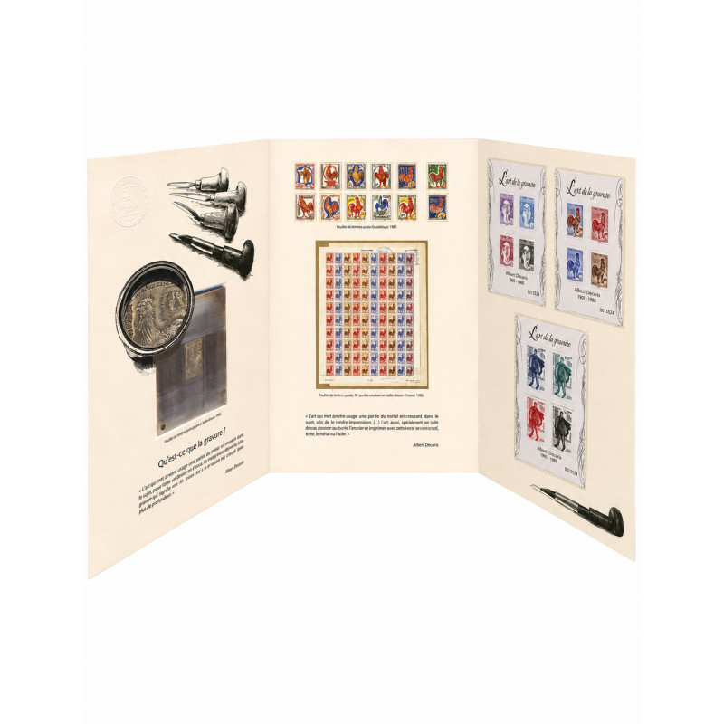 Livret de timbres l'art de la gravure : Albert Decaris N°4030.