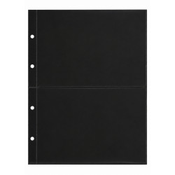 Feuilles noires Pro Phila Safe à 2 bandes pour feuillets de timbres.