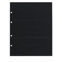 Feuilles noires Pro Phila Safe à 3 bandes pour carnets, feuillets de timbres.