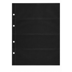 Feuilles noires Pro Phila Safe à 4 bandes pour timbres-poste.