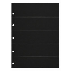 Feuilles noires Pro Phila Safe à 5 bandes pour timbres-poste.