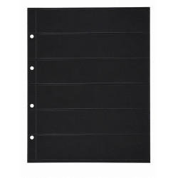 Feuilles noires Pro Phila Safe à 6 bandes pour timbres-poste.