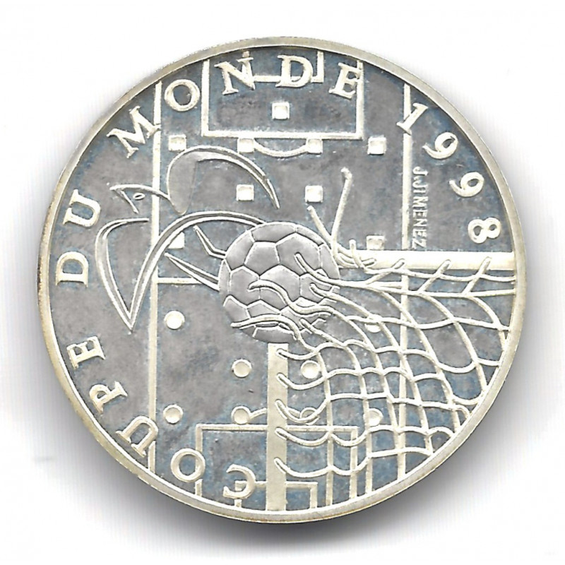 France – 10 Francs 1996 – Coupe du Monde de Football France 98 – Argent.